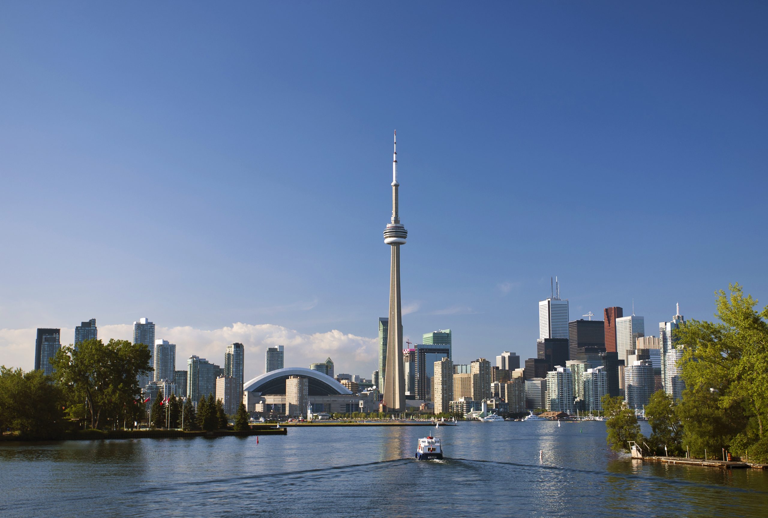 View of the Toronto skyline from the Toronto Island